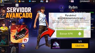 COMO BAIXAR E JOGAR NO SERVIDOR AVANÃ‡ADO DO FREE FIRE COMO COLOCAR O CÃ“DIGO [upl. by Eiddal]