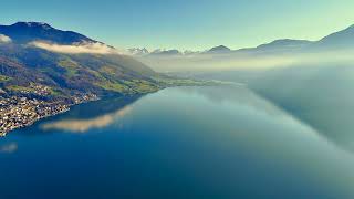 Flight towards Küssnacht am Rigi Switzerland with DJI Mini 4 Pro [upl. by Nnadroj]