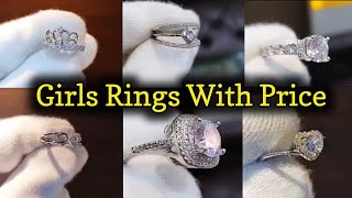 Italian Silver Rings For Girls With Price  Silver Rings Design 2021 [upl. by Lissak]