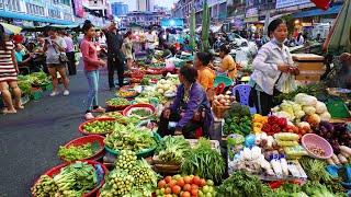 Amazing Cambodian food market scenes massive food tour [upl. by Petite834]