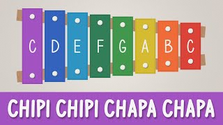 How to play Chipi Chipi Chapa Chapa on a Xylophone  Easy Songs  Tutorial [upl. by Brott386]