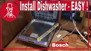 How to Install a Dishwasher  Bosch 800 series  40 db [upl. by Zrike]