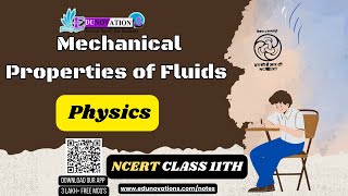 Mechanical Properties of Fluids  NCERT Class 11 PHYSICS  CBSE  IITJEE  NEET [upl. by Chick]