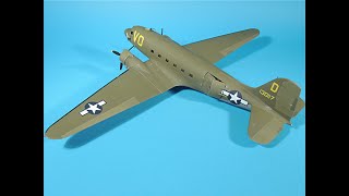 Monogram 148 scale C47 Part8 Wing assembly amp wing attachment to the fuselage [upl. by Caiaphas]