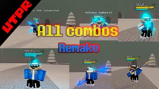 All combos REMAKE 100 sub special  Undertale Test Place Reborn UTPR [upl. by Eniksre]