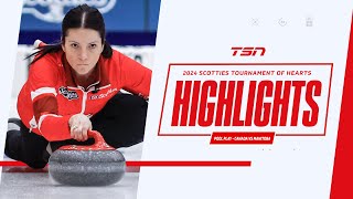 2024 SCOTTIES TOURNAMENT OF HEARTS HIGHLIGHTS Pool Play  Canada vs Manitoba [upl. by Anirbys]