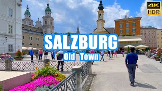 Salzburg Austria 🇦🇹 Walking tour ☀️ 4K HDR [upl. by Neysa]