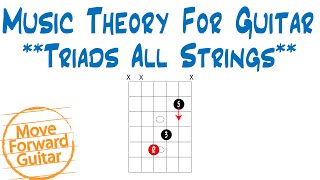 Music Theory for Guitar  Triads Shapes on All String Sets [upl. by Bainbrudge923]