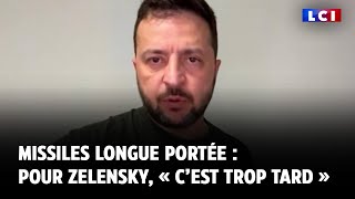 Missiles longue portée  pour Zelensky « c’est trop tard » [upl. by Tahpos]