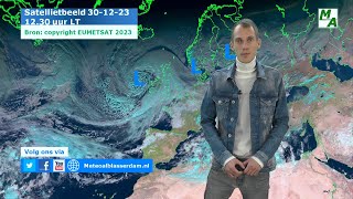 Wisselvallig en winderig het jaar uit natte start van 2024 Weerbericht van zaterdag 30 december [upl. by Kimmel344]