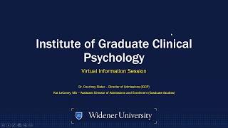 Widener University Doctor of Cinical Psychology PsyD Virtual Session [upl. by Sirromal]