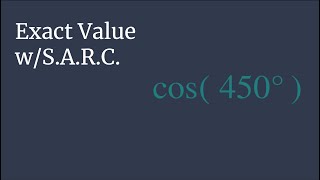 Exact Value of cos450°  Unit Circle Survival Guide [upl. by Etnuahc]