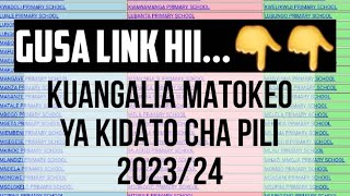 ANGALIA HAPA MATOKEO YOTE YA KIDATO CHA PILI 202324 • NECTA FTNA [upl. by Williamson]