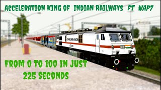 0 To 100 In Just 225 Seconds By WAP7  In Indian Train Simulator  PC HD Gameplay [upl. by Pirnot]