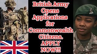 UK Army Recruitment For Commonwealth Citizens [upl. by Ahseim]