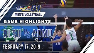 UAAP 81 MV DLSU vs ADMU  Game Highlights  February 17 2019 [upl. by Jeanie80]