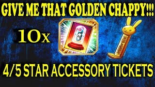 10x 45 STAR ACCESSORY TICKETS ULTIMATE GOLD CHAPPY HUNT Bleach Brave Souls [upl. by Gile]