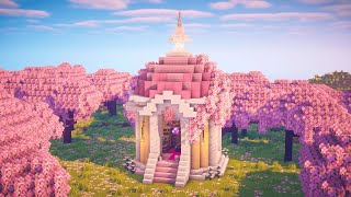 Minecraft  How to Build a Cherry Blossom Gazebo Enchanting Room [upl. by Havens]