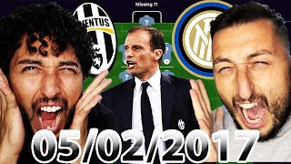 ⚽️ MISSING 11 👀 La PRIMA JUVE di ALLEGRI‼️ INDOVINA la FORMAZIONE di JUVENTUSINTER del 2017‼️25 [upl. by Gradeigh]