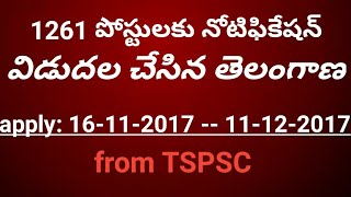 Telangana medical and welfare jobs 2017  1261 jobs from telangana 2017 [upl. by Darline]