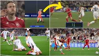 Kai Havertz penalty goal vs Denmark for controversial hand ball amp Denmark goal disallowed v Germany [upl. by Arlon]