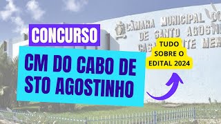 Saiba tudo sobre o edital 2024 do concurso Câmara do Cabo de Santo Agostinho  PE [upl. by Fidelis]