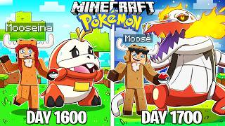 I Survived 1700 DAYS in Minecraft POKEMON [upl. by Mikeb109]