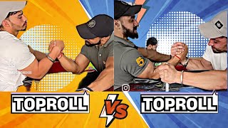 Toproll vs Toproll Mastering the Art of Arm Wrestling Technique armwrestling [upl. by Nylsirk]