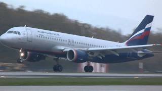 HD Areoflot Airbus A320 landing at GenevaGVALSGG [upl. by Buderus163]