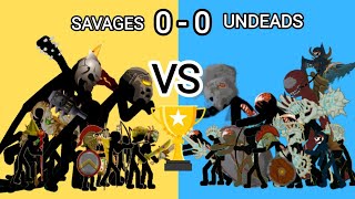 savage stickman vs undead stickman  stickman costume tournament  stick war legacy komikAnFiDi [upl. by Godewyn]