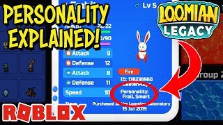 Loomian Legacy Personality Traits Explained Roblox  How Each Trait Strengthens or Weakens Skills [upl. by Genovera]