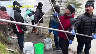 Smelt fishing in Cowlitz River Washington  Lễ hội vớt cá lòng tong ở Mỹ rất nhộn nhịp [upl. by Rachelle]