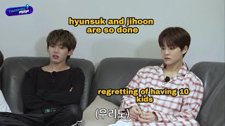 treasures hyunsuk and jihoon being a parent to 10 kidslol [upl. by Assyl]