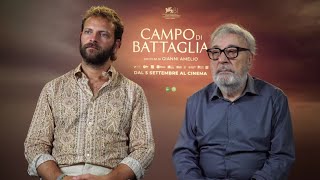 Venezia 81 Intervista a Gianni Amelio e Alessandro Borghi sul film quotCampo di Battagliaquot [upl. by Izmar]