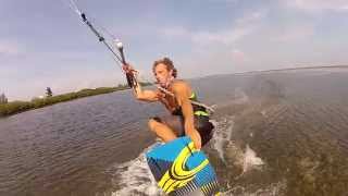 Kellen jumping the Cabrinha Contra 17m in light wind [upl. by Enaxor]