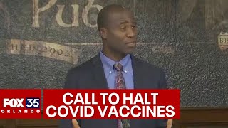 Florida Surgeon General calls for halt to COVID19 vaccine citing possible cancer risks [upl. by Sibeal]