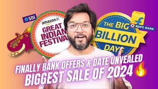 Amazon Great Indian Festival Sale 2024  Flipkart Big Billion Days Sale 2024  Date amp Bank Offers 🔥 [upl. by Nattie849]