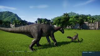 Jurassic World Evolution Herrerasaurus vs Iguanodon Base Genome [upl. by Katharine]