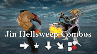 Jin Hellsweep Combos  Tekken 7 [upl. by Annoel]