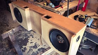 custom made subwoofer box part 1 [upl. by Amihsat]