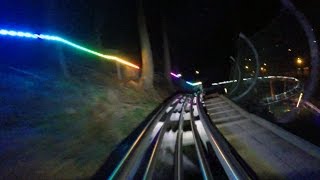 Smoky Mountain Alpine Coaster at night HD POV 60fps [upl. by Eidnas]