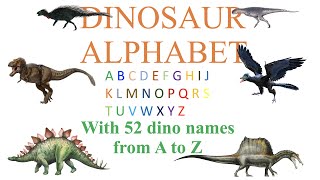 Dinosaur Alphabet  Dinosaur ABC  How to Pronounce Dinosaur Names [upl. by Trista146]