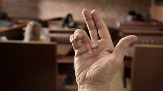 Endo Pharmaceuticals TV Spot Dupuytrens Contracture Diner Commercial  Talking Hand [upl. by Roseanne]