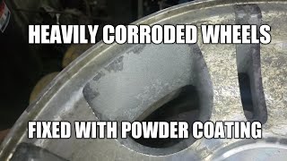 How To Fix Heavily Corroded Wheels  Silver Metallic Powder Tips [upl. by Carnay]