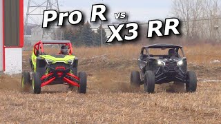 2022 Maverick X3 XRS RR vs 2022 RZR Pro R part 2 Drag and JUMPOFF [upl. by Hepsibah]