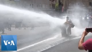 Turkey Police Use Water Cannon Against Protesters [upl. by Anida309]