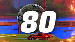 ROCKET LEAGUE INSANITY 80  BEST GOALS FREESTYLES ROCKET LEAGUE CLIPS [upl. by Suoicerpal835]