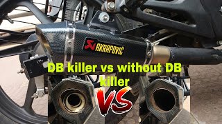 AKRAPOVIC EXHAUST DETAIL REVIEW DB KILLER VS WITHOUT DB KILLER [upl. by Aihsila]