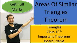 Areas of similar triangles theorem I Class 10 I Triangles I Math [upl. by Catlin]