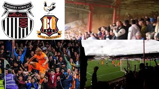 PYROS AND AWAY DAY SCENES  Grimsby Town 11 Bradford City AWAY Match Vlog Ft Jordan WR [upl. by Ellerahc88]